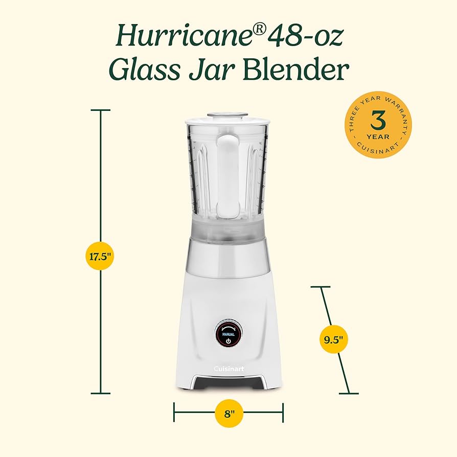 Cuisinartハリケーン ブレンダー ホワイト Amazon.com: Cuisinart Hurricane® 48 oz Glass Jar Digital